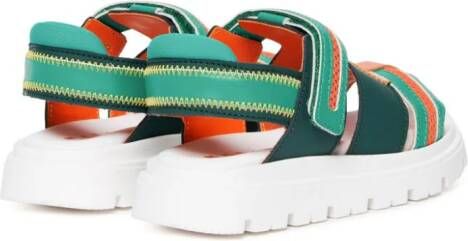 Marni Kids gladiator platform sandals Green