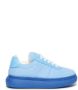 Marni Kids lace-up leather and cotton sneakers Blue - Thumbnail 2