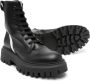 Marni Kids logo-appliqué leather boots Black - Thumbnail 2