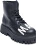 Marni Kids logo-patch leather boots Black - Thumbnail 4