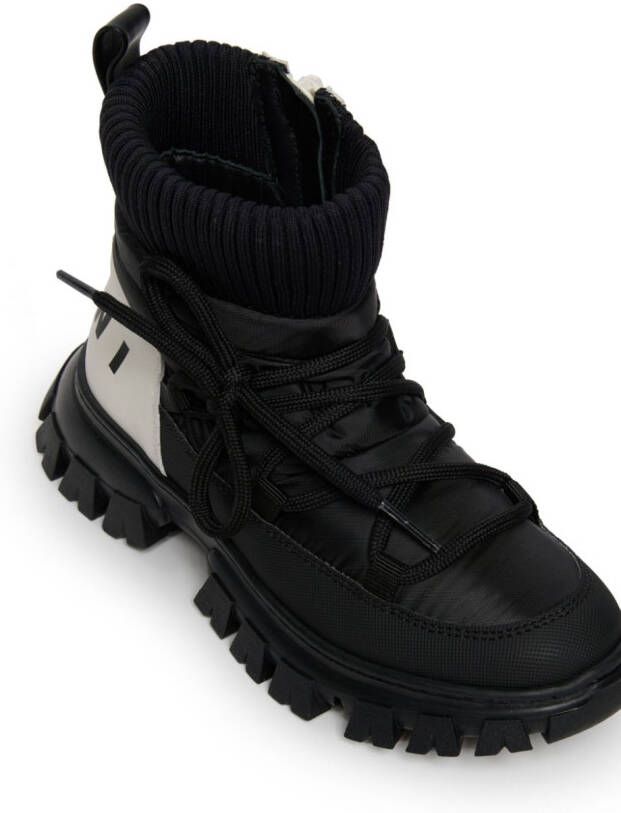 Marni Kids logo-print ankle boots Black