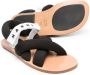 Marni Kids logo-print flat sandals Black - Thumbnail 2