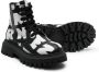 Marni Kids logo-print leather ankle boots Black - Thumbnail 2