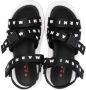 Marni Kids logo-print touch-strap sandals Black - Thumbnail 3