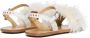 Marni Kids Marabou crystal-embellished leather sandals White - Thumbnail 3