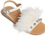 Marni Kids Marabou crystal-embellished leather sandals White - Thumbnail 4