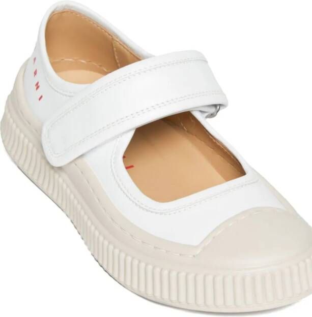 Marni Kids Pablo Mary Jane leather sneakers White
