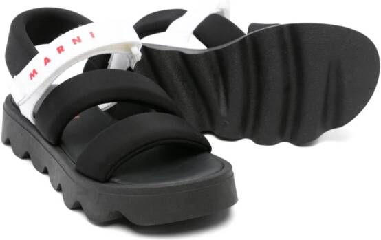 Marni Kids padded touch-strap sandals Black