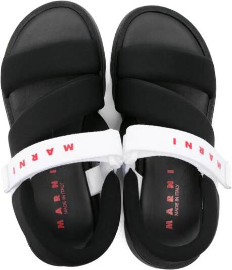 Marni Kids padded touch-strap sandals Black