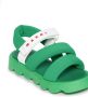 Marni Kids padded touch-strap sandals Green - Thumbnail 4