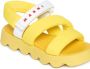 Marni Kids padded touch-strap sandals Yellow - Thumbnail 4