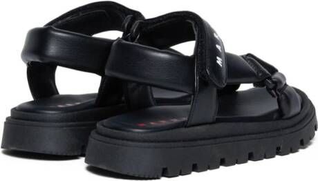 Marni Kids puffy faux-leather sandals Black