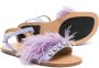 Marni Kids rhinestone-embellished leather sandals Purple - Thumbnail 2