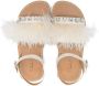 Marni Kids rhinestone-embellished leather sandals White - Thumbnail 3