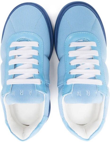 Marni Kids two-tone piqué sneakers Blue