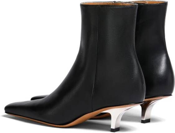Marni heeled leather ankle boots Black