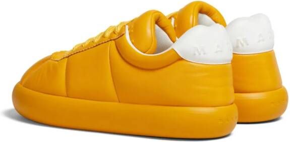 Marni lace-up leather sneakers Yellow