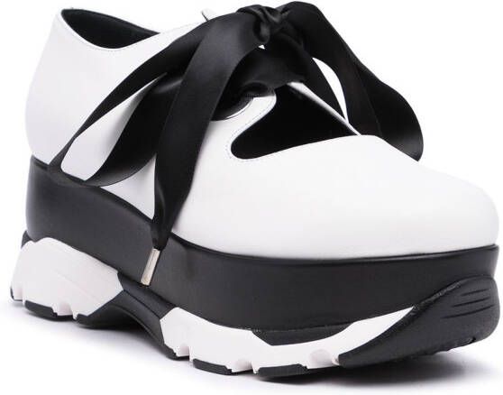 Marni lace-up platform sneakers White