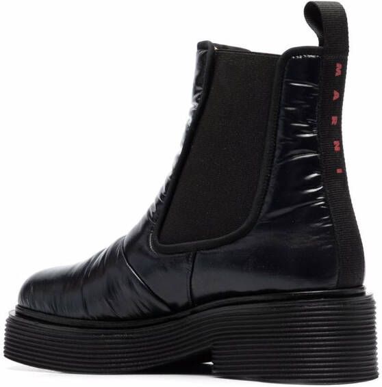 Marni leather ankle boots Black