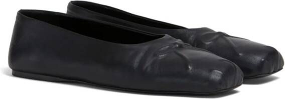 Marni leather ballerina shoes Black