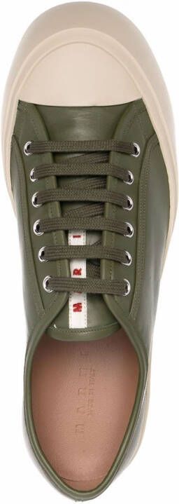 Marni Pablo leather low-top sneakers Green