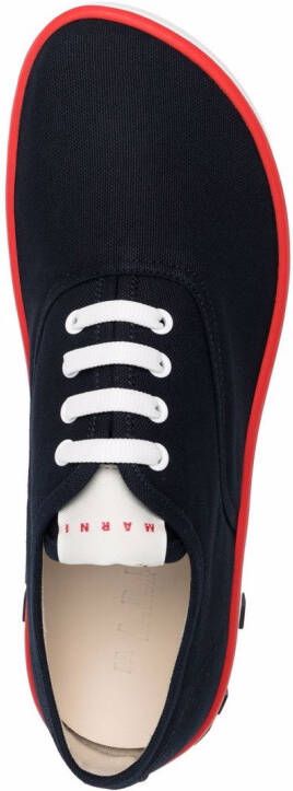 Marni logo-debossed flatform sneakers Blue