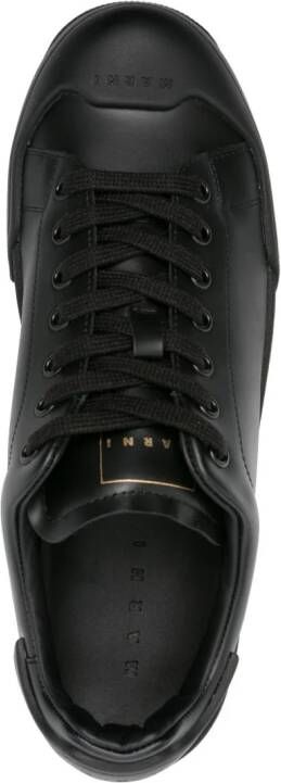 Marni logo-debossed leather sneakers Black