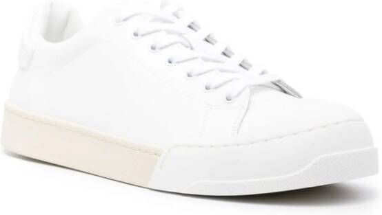 Marni logo-debossed tonal leather sneakers White