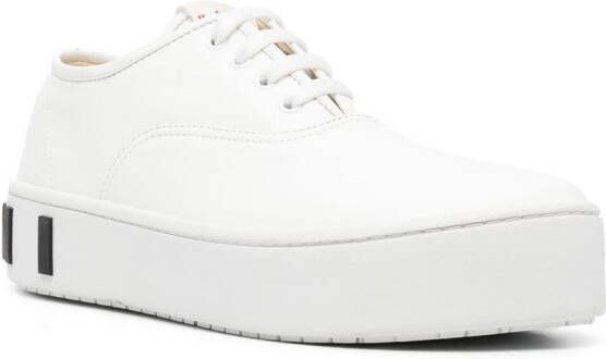 Marni logo-embossed leather sneakers White