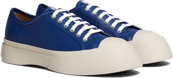 Marni Pablo lace-up leather sneakers Blue