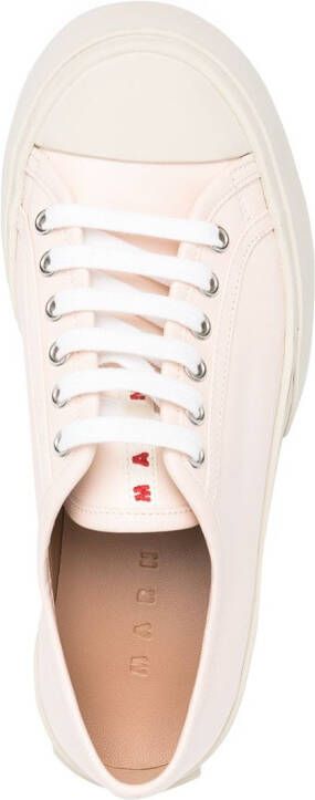 Marni Pablo lace-up leather sneakers Pink