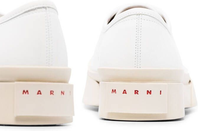 Marni Pablo leather lace-up sneakers White