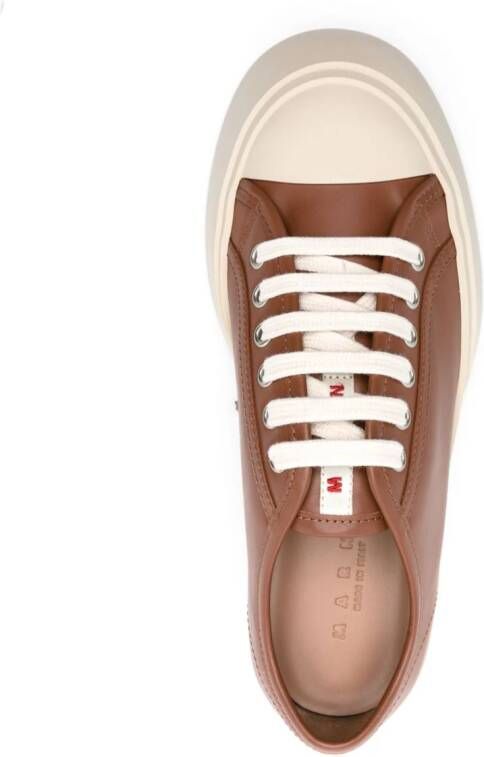 Marni Pablo leather flatform sneakers Brown