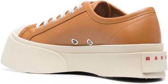 Marni Pablo leather low-top sneakers Brown