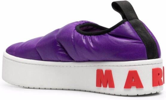 Marni padded platform sneakers Purple