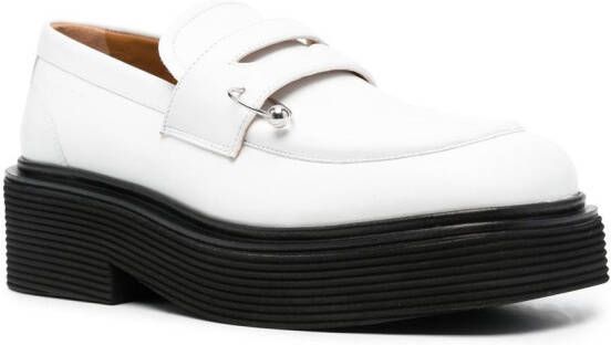 Marni piercing-detail slip-on loafers White