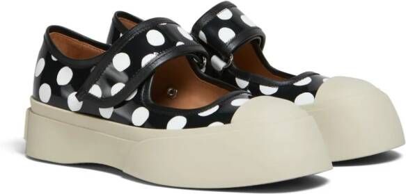 Marni Pablo polka-dot leather sneakers Black