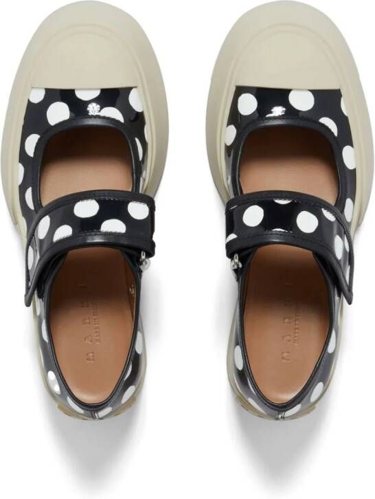 Marni Pablo polka-dot leather sneakers Black