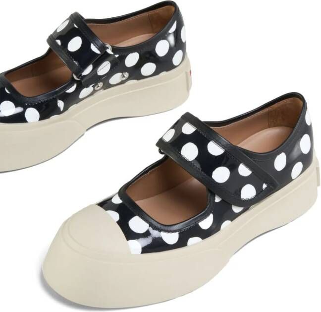 Marni Pablo polka-dot leather sneakers Black