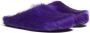 Marni Fussbet Sabot calf-hair slippers Purple - Thumbnail 2