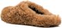 Marni round-toe shearling slippers Brown - Thumbnail 3
