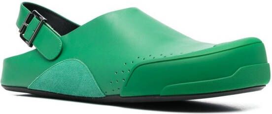 Marni slingback round-toe sandals Green