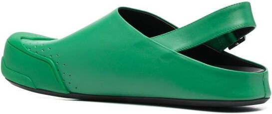 Marni slingback round-toe sandals Green