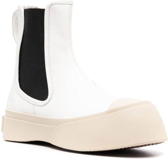 Marni Pablo leather Chelsea boots White
