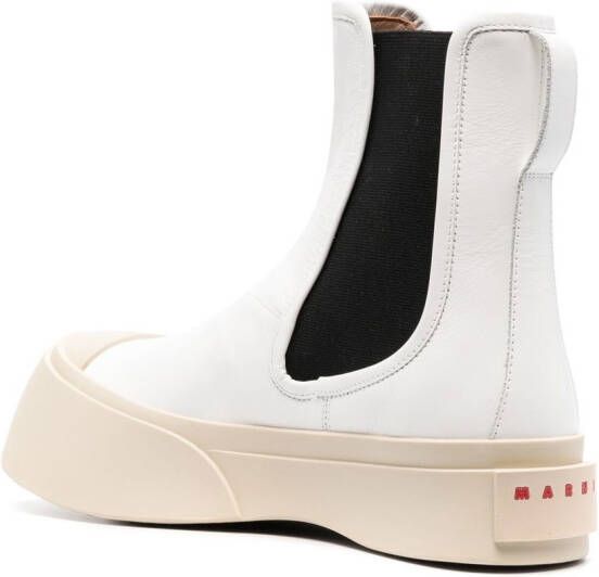 Marni Pablo leather Chelsea boots White