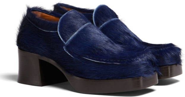 Marni square-toe loafers Blue