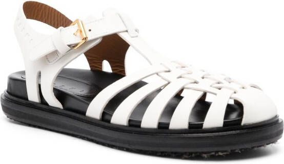 Marni strappy flat sandals White
