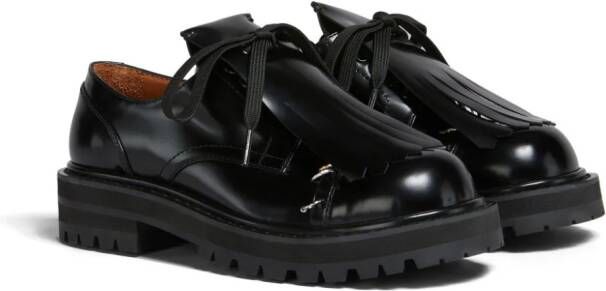 Marni tassel-detail leather lace-up shoes Black