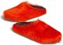 Marni Fussbet Sabot calf-hair slippers Orange - Thumbnail 5