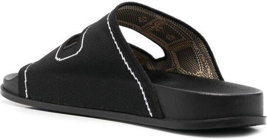 Marni tromp l'oeil print sandals Black